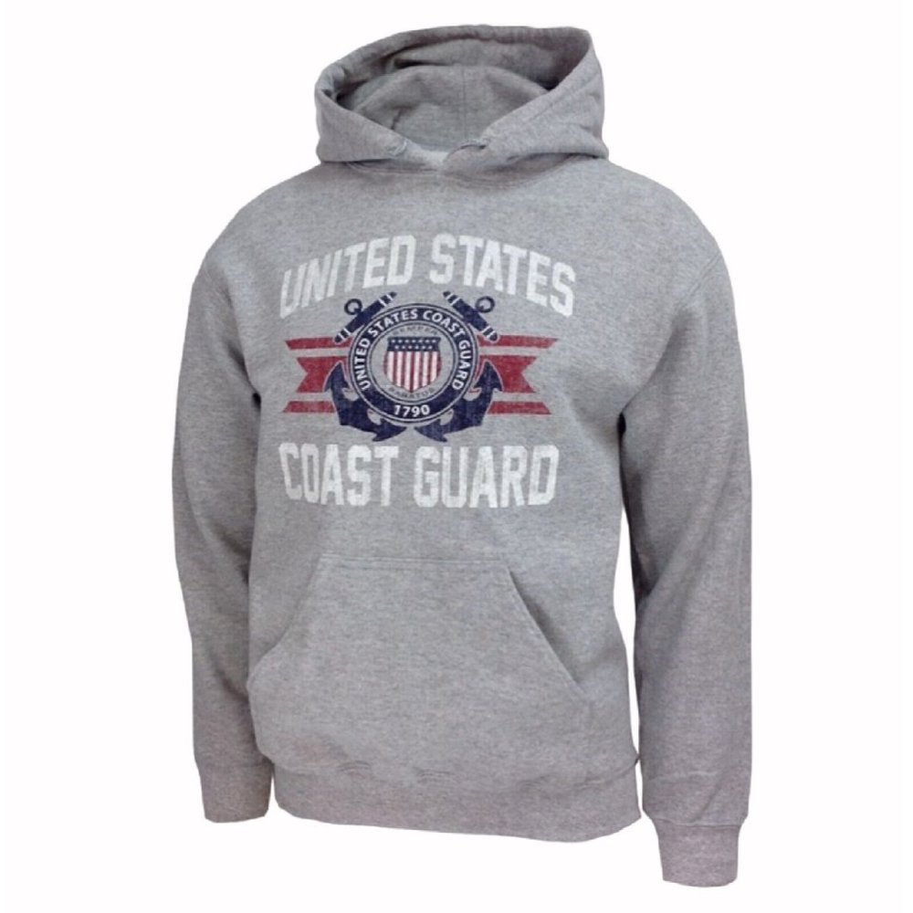 U.S. Coast Guard Vintage Emblem Hoodie - NEW Fast Ship